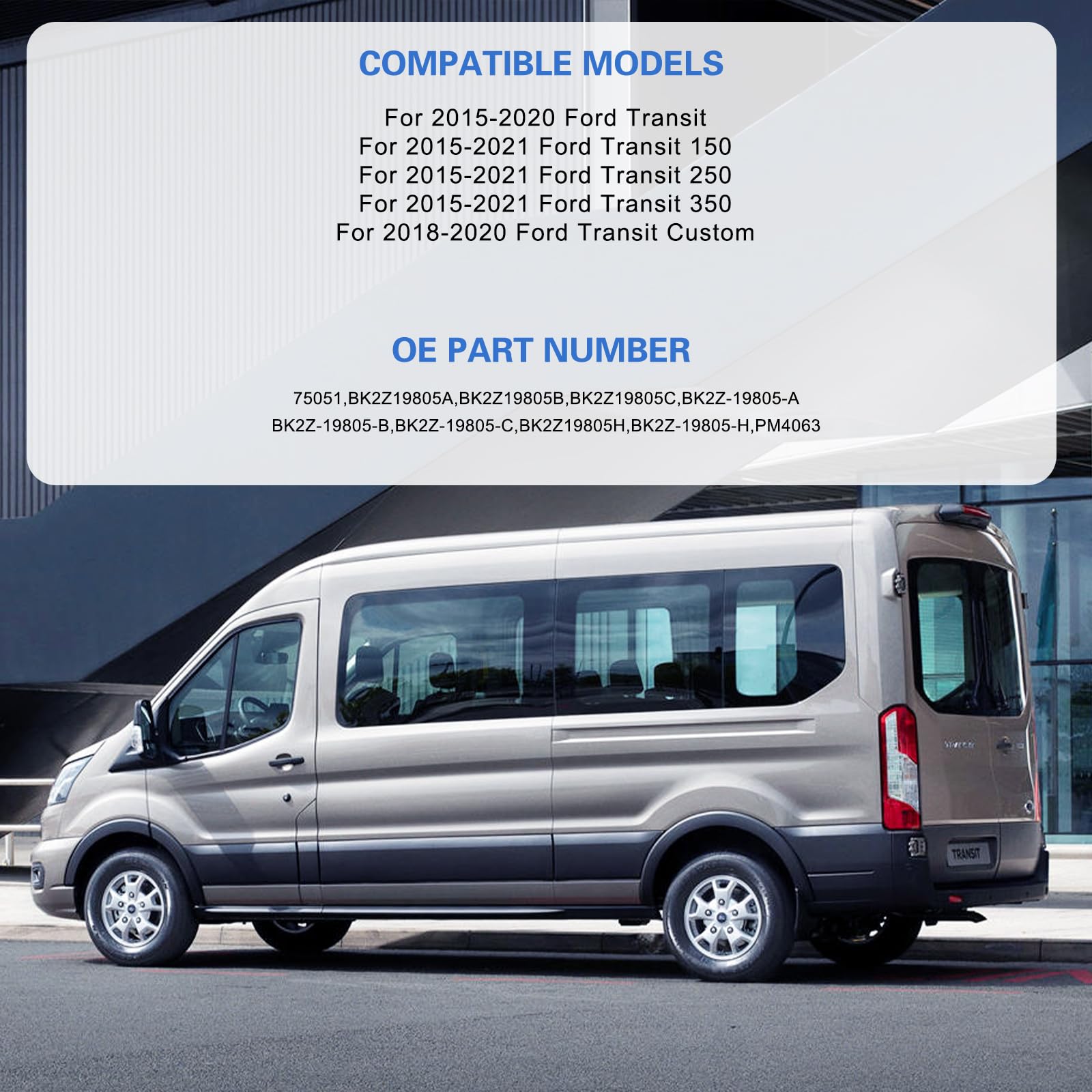 BDFHYK AC Heater Blower Motor Fan 75051 Compatible with Ford Transit Custom Transit-150 Transit-250 Transit-350 Transit-350 HD,HVAC Blower Motors Replacement for BK2Z19805A PM4063 BK2Z-19805-B