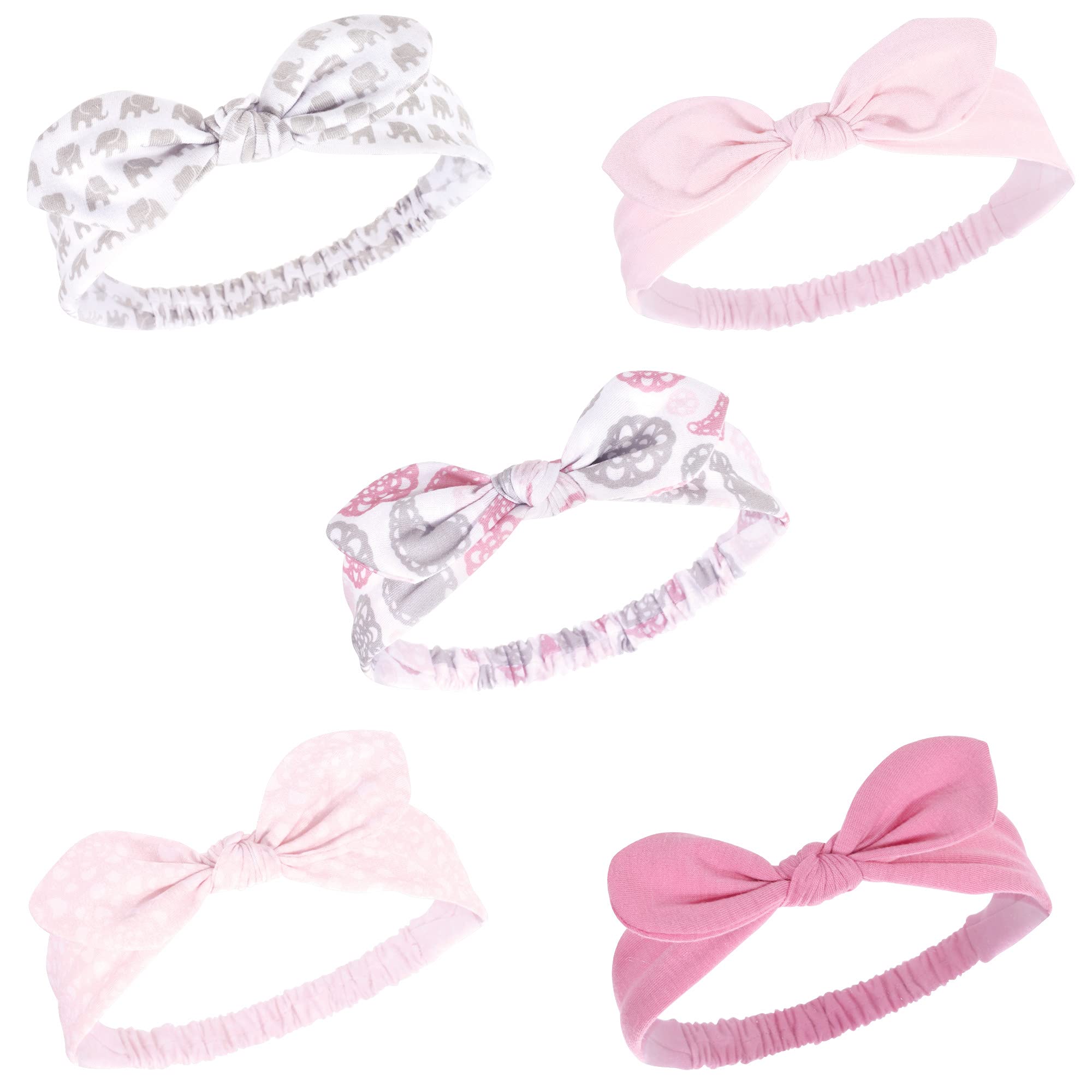 Hudson Baby Cotton and Synthetic Headbands, Size 0-24 Months