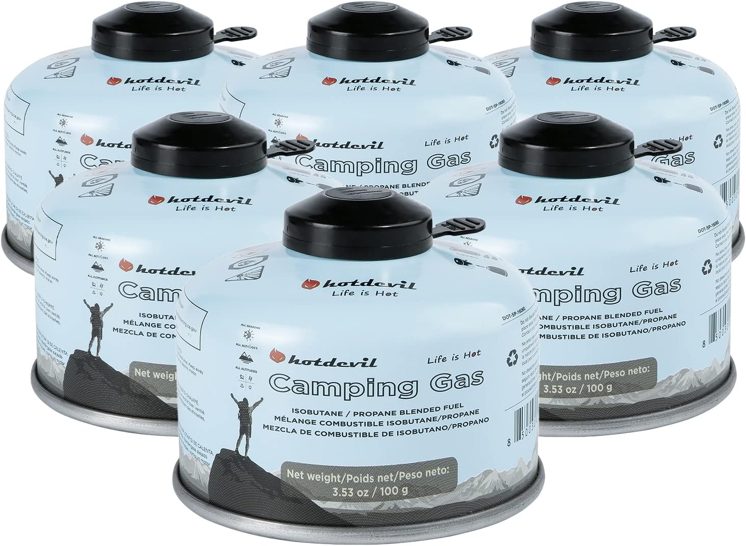 Hotdevil Camping Stove Fuel Butane Propane Blend Isobutane