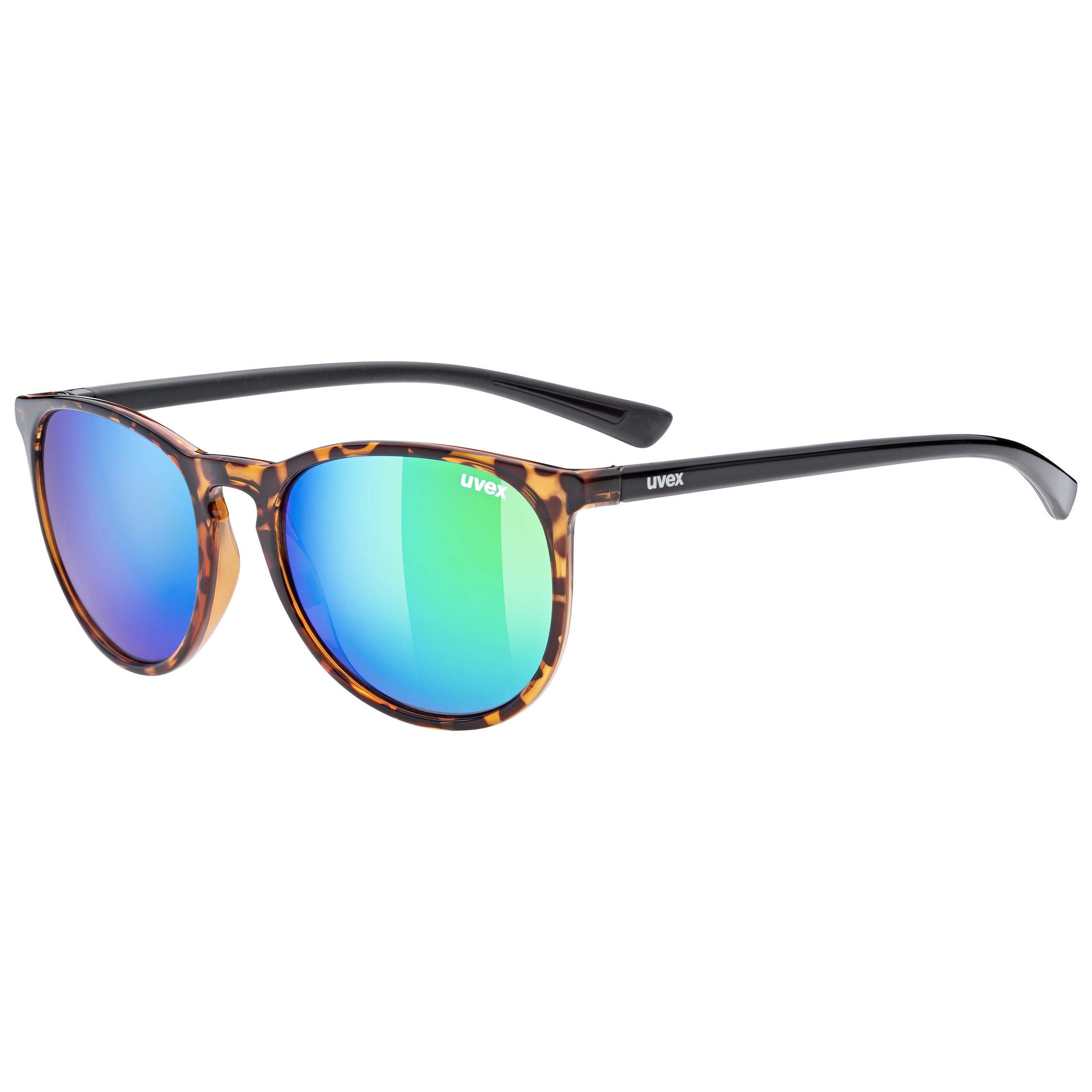 Uvex LGL 43 - Sunglasses for Men and Women - Mirrored Lenses - Filter Category 3 - Havanna/Green - One Size