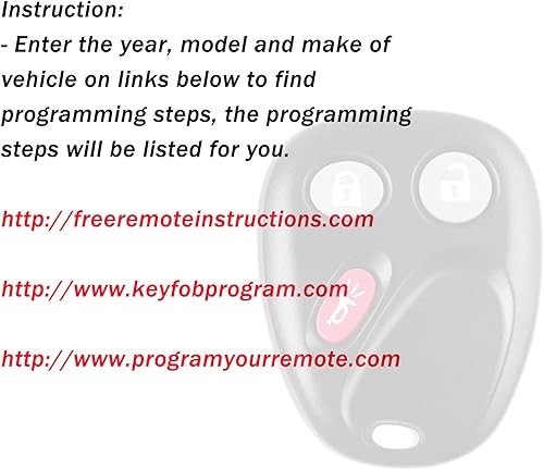 Miniatura 6 de Llavero de coche de 3 botones con control remoto para Chevy Tahoe 2003-2006, Avalanche, Silverado, Suburban / C Adillac Escalade / GMC Sierra, Yukon