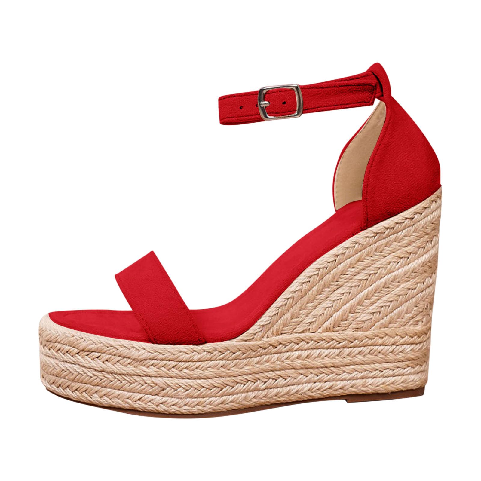 Damskie sandały z obcasem, na platformie, z paskiem na pięcie, espadryle, styl boho, wygodne buty letnie, eleganckie buty rekreacyjne, wygodne, na Oktoberfest