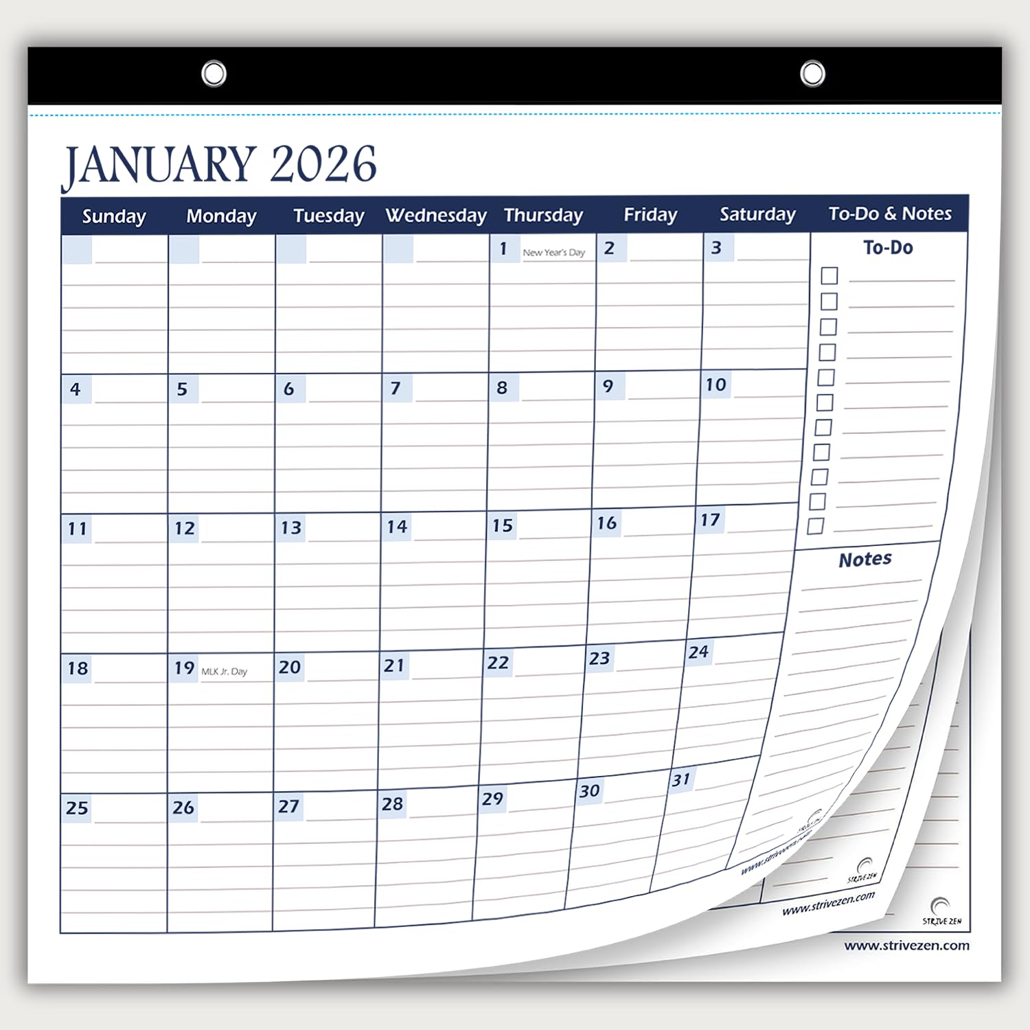 2026 2027 Refrigerator Calendar by StriveZen, Magnetic, Monthly, January 2026 -December 2027, Strong Magnets for Fridge, 10x10 Inch, Academic, Teacher