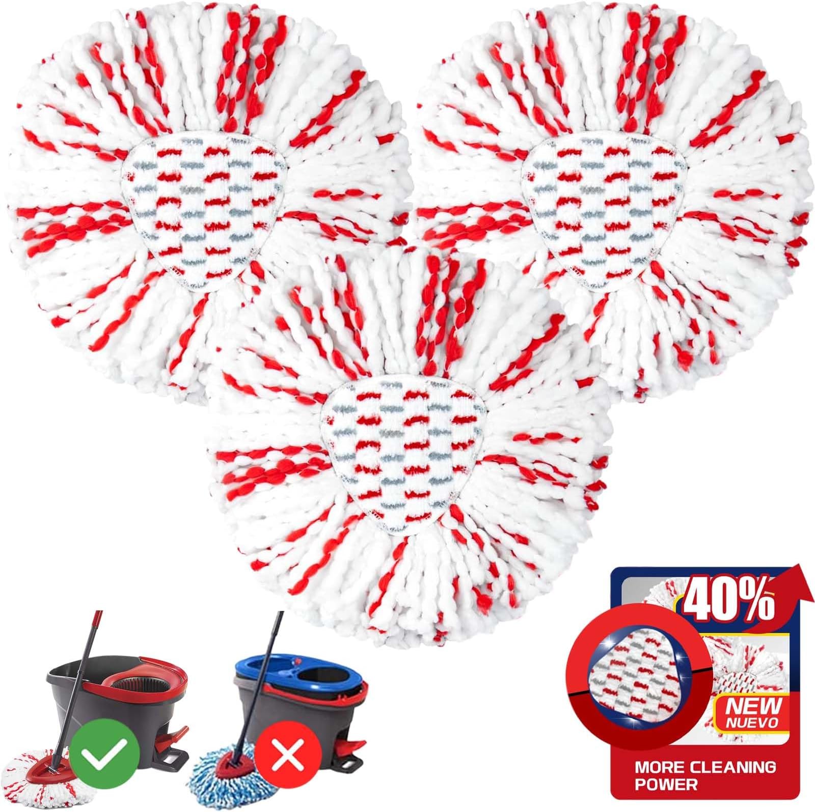 Buy HNBun12Pack Spin Op Heads Replaceents, Easy Cleaning Icrofiber - View #4