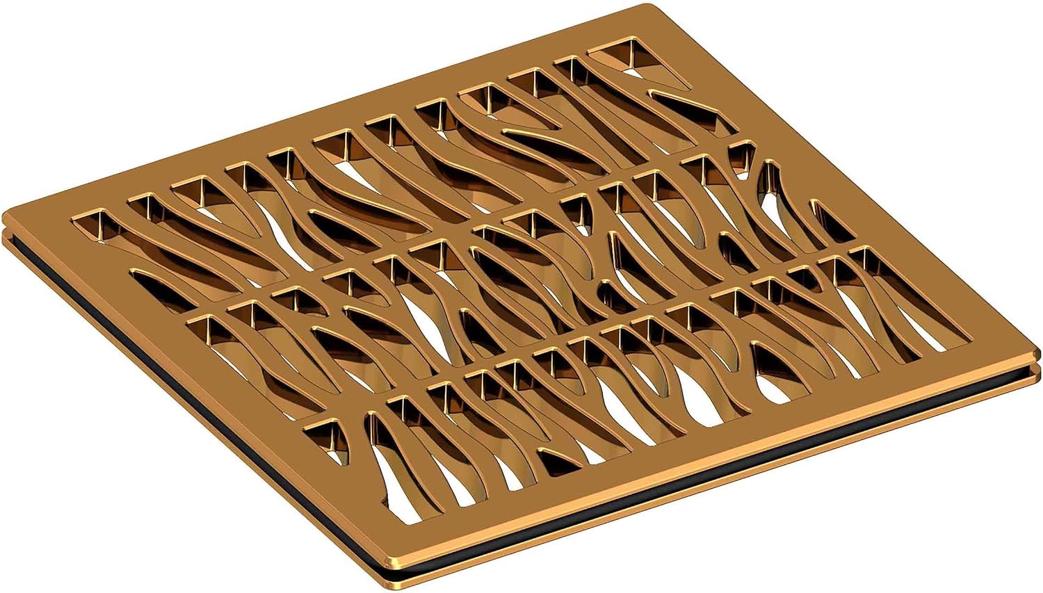 Newport Brass, 233-402/26, Decorative Drains 4" Square Shower Drain Grid, Polished Chrome