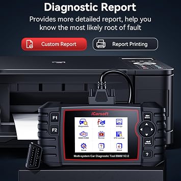 iCarsoft 2025 BMM V2.0 OBD2 Scanner for BMW/Mini/Rolls-Royce, Full System Diagnostic Tool Code Reader with 9 Resets-Oil/SAS/EPB/BMS/ETC/D.P.F/BLD/INJ/TPMS, AutoVIN Battery Test, Lifetime Update