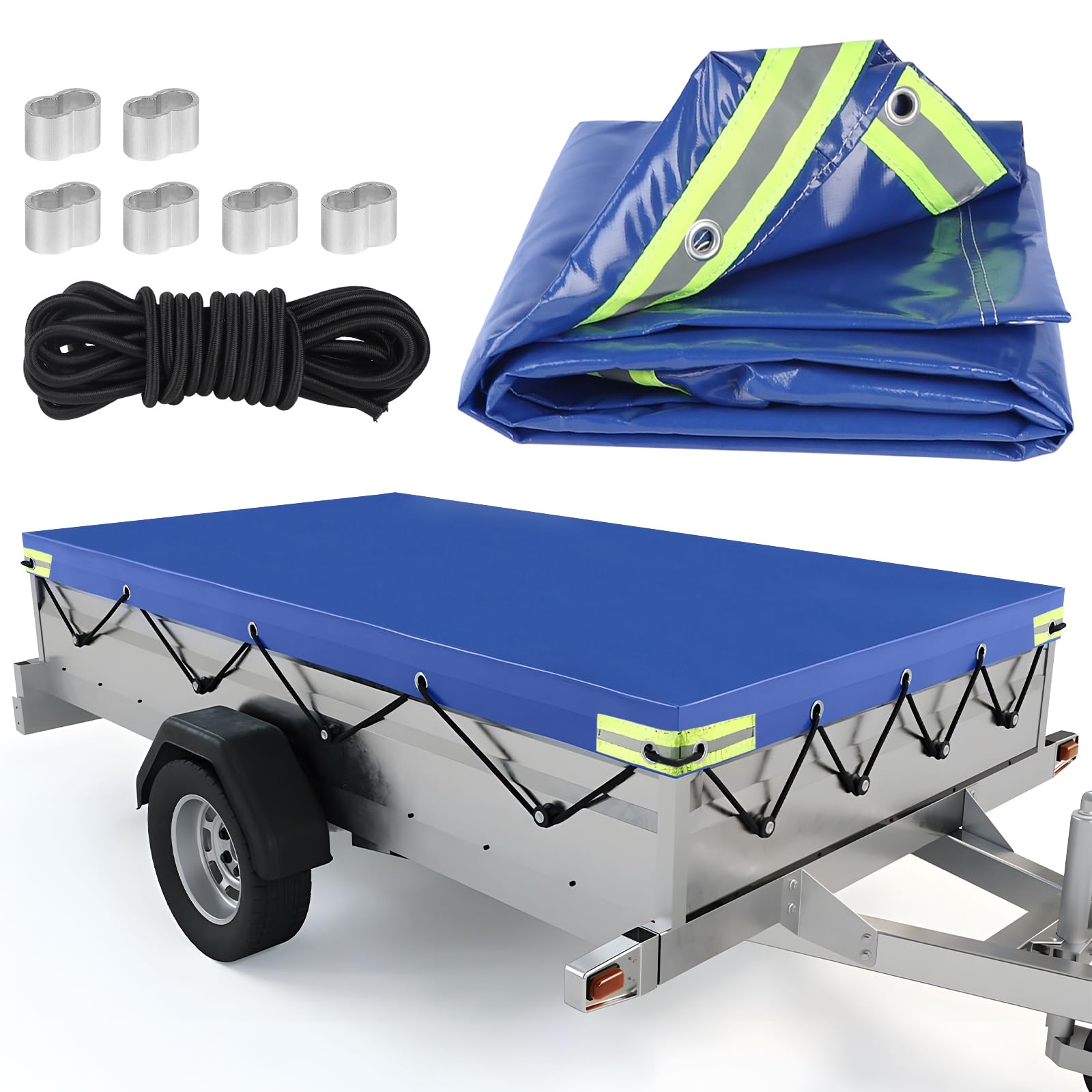 Lona Plana PVC Remolque Lona Plana De PVC Personalizada Para Remolque - Impermeable, Resistente UV, Con Ojales Cover Trailer