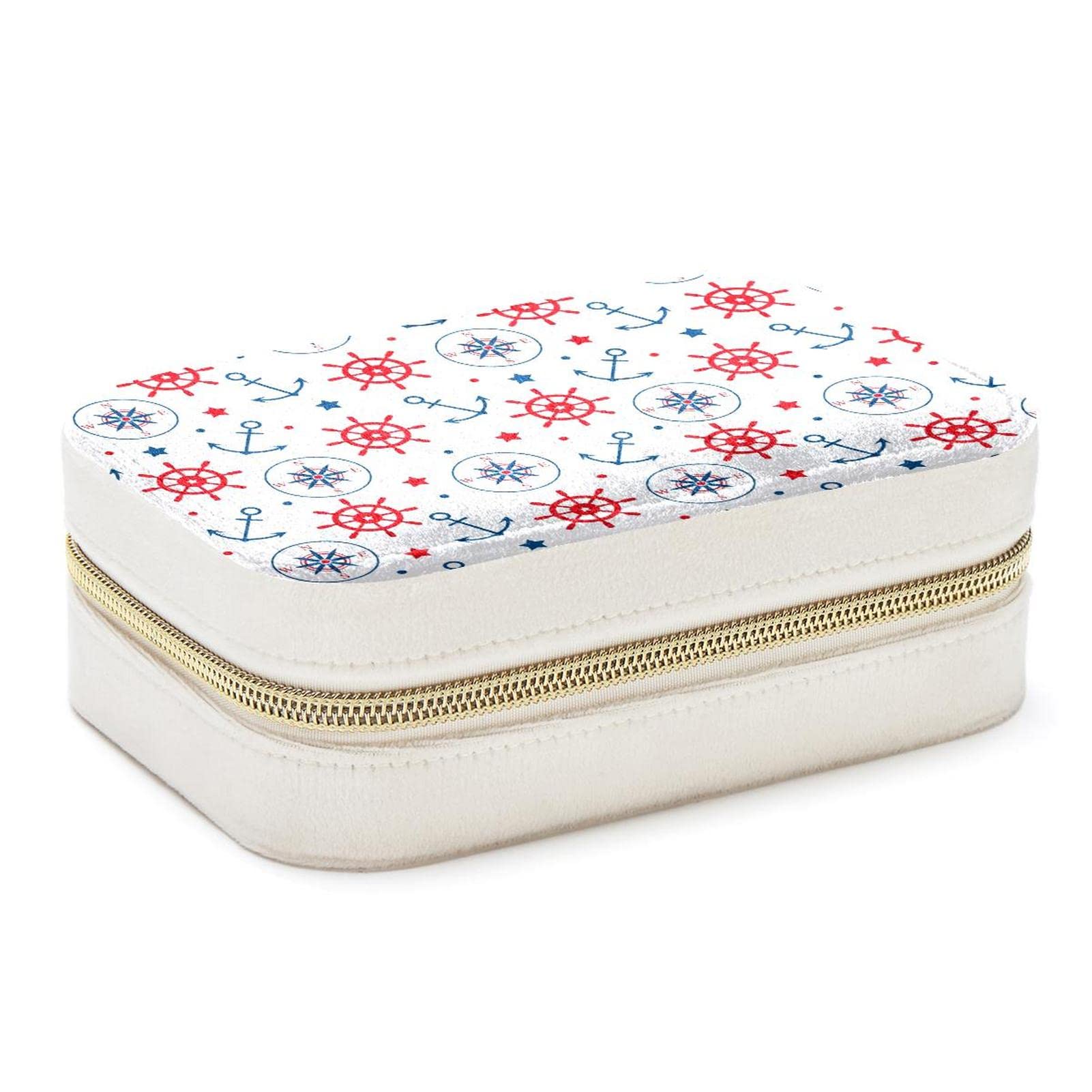 Boîte à bijoux de voyage ancre marine pour vos vacances à la mer
