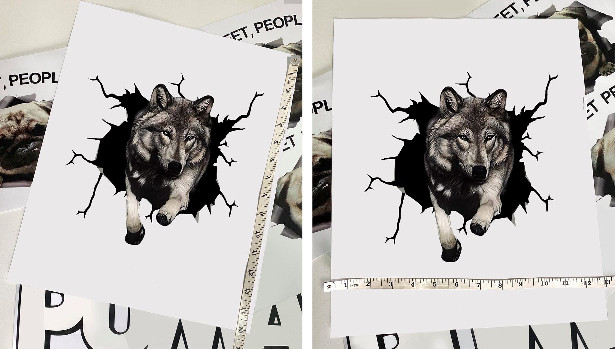 Adesivo Auto Divertente Con Lupo Cartone Animato - Per Paraurti, Jeep E Furgoni, Decorazione Auto - Foto 7