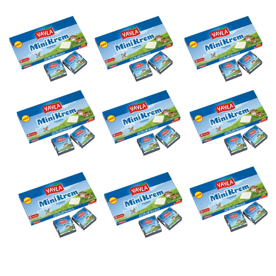 Yayla Natur - Mini - Frischkäse, Weichkäse 136 Gramm x 9 Stück