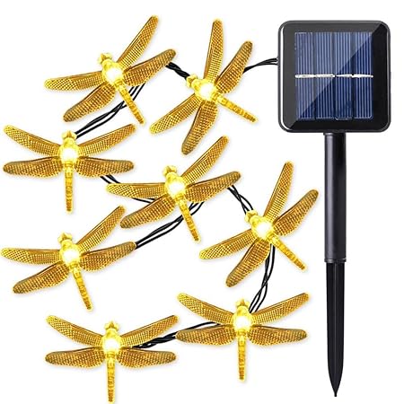 Quace Solar 30 LED Water-Resistant String Lights (6m/20ft, Warm White)