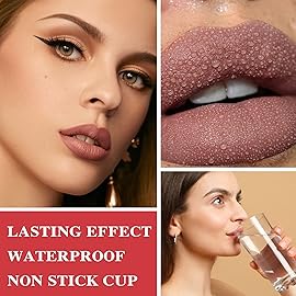 LZYLLS Matte Nude Lipstick,Paper Tube Lipsticks for Women,Bold & Intense Colors,Non-Stick Cup Not Fade Silky Smooth Velvet Lipgloss Set Lip Stick Matte Lipstick Lip Makeup Gifts(Pink)