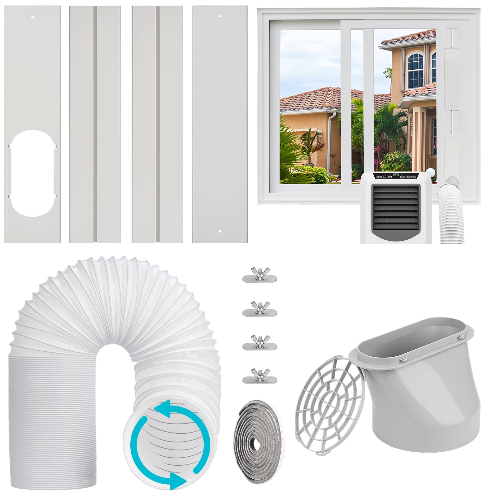 Amazon.com: Foancie Portable AC Window Vent Kit with 5.9” Exhaust
