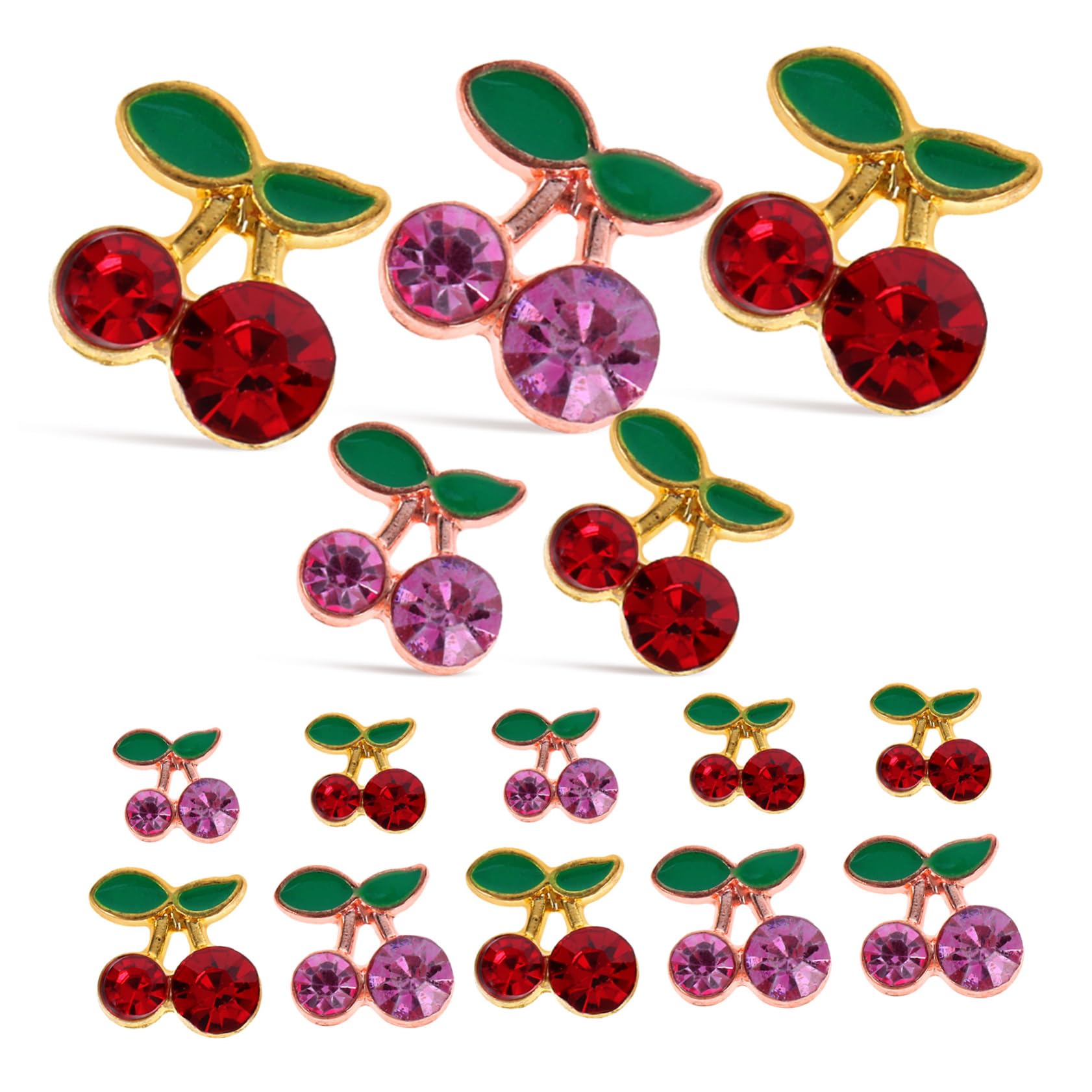 3 Set Charm Per Unghie Decorazioni Nail Art Per Manicur Te Adesivi Brillanti Per Unghie Naturali Unico 32 Pezzi*3
