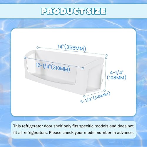 Miniatura 6 de Kojem W10212139 WPW10212139 AP6017170 - Contenedor de repuesto para puerta de refrigerador, compatible con reemplazo de refrigerador Whirlpool para