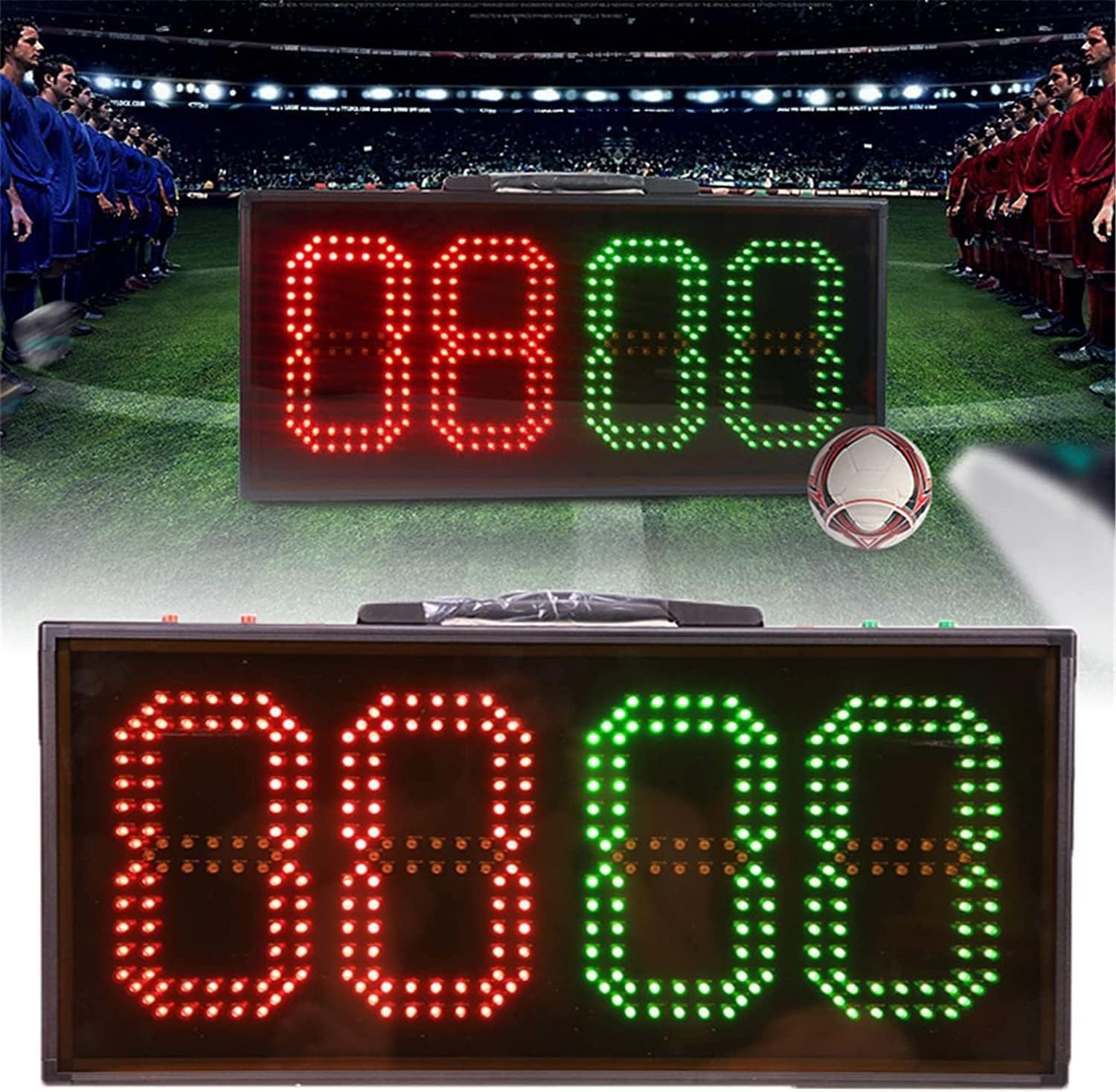 YNIYUJKL Led Substitution Board For Soccer, Change Player Referee Equipment Scoreboard, Single-Sided,Portable