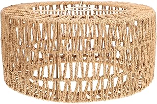 12 Cozy Living Room Lighting Ideas That Glow at Night 48 BESTOYARD Handwoven Straw Rope Lampshade, 12 x 6 Inch Rustic Rope Ceilin...