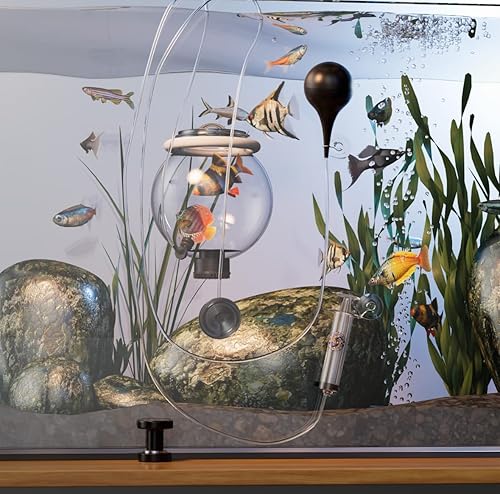 Miniatura 4 de TankMatez 4.25 Inch Hydraulic Bubble Aquarium Acrylic Fish Trap With Floating Trap Door