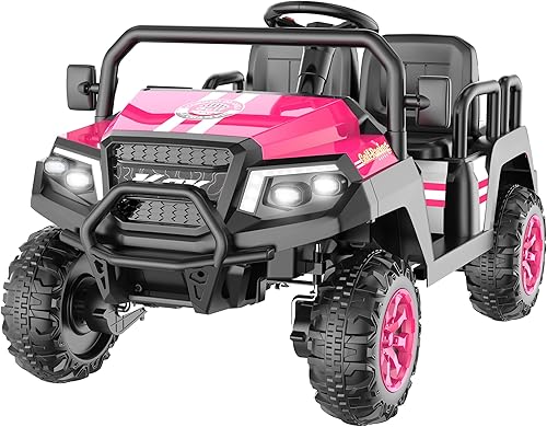 Coche eléctrico para niños, juguetes de 24 V y 4 plazas con control remoto para padres, suspensión de 4 ruedas, capacidad máxima de peso de 220