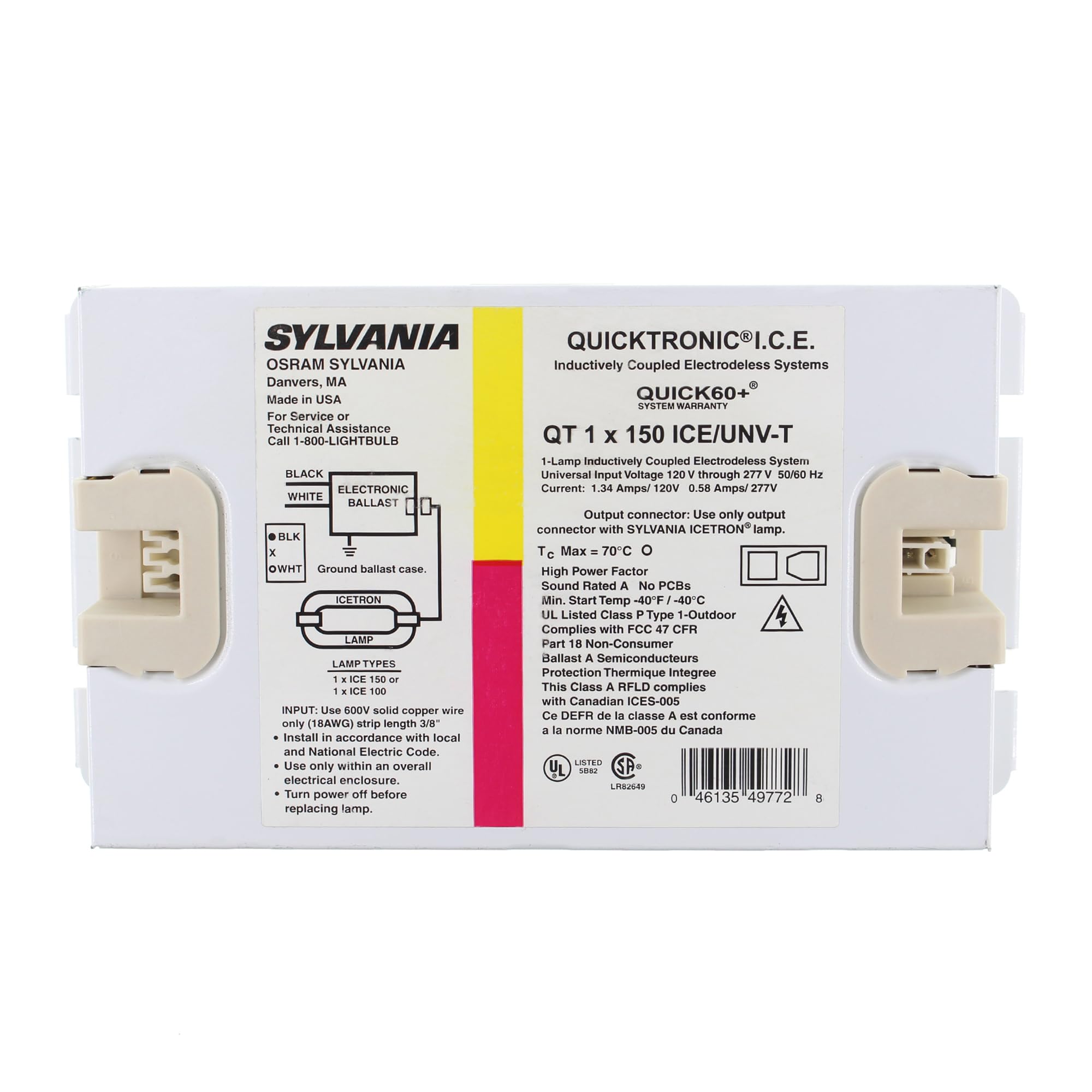 Sylvania 49772 - QT1X150ICE/UNV-T Icetron Fluorescent Ballast