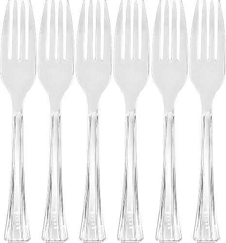 Miniatura 2 de Lillian tablesettings 48 cubiertos de plástico., tenedores, Transparente