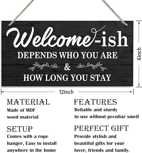 Miniatura 2 de Letreros de madera inspiradores, placa decorativa de madera para colgar, letrero rústico para puerta, arte de decoración de pared, decoración de