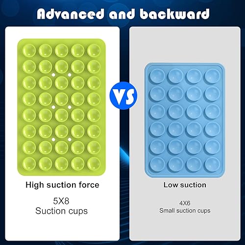 Miniatura 44 de Soporte de silicona de doble cara con succión para teléfono, manos libres desmontable y soporte de agarre fuerte para selfies y videos, compatible