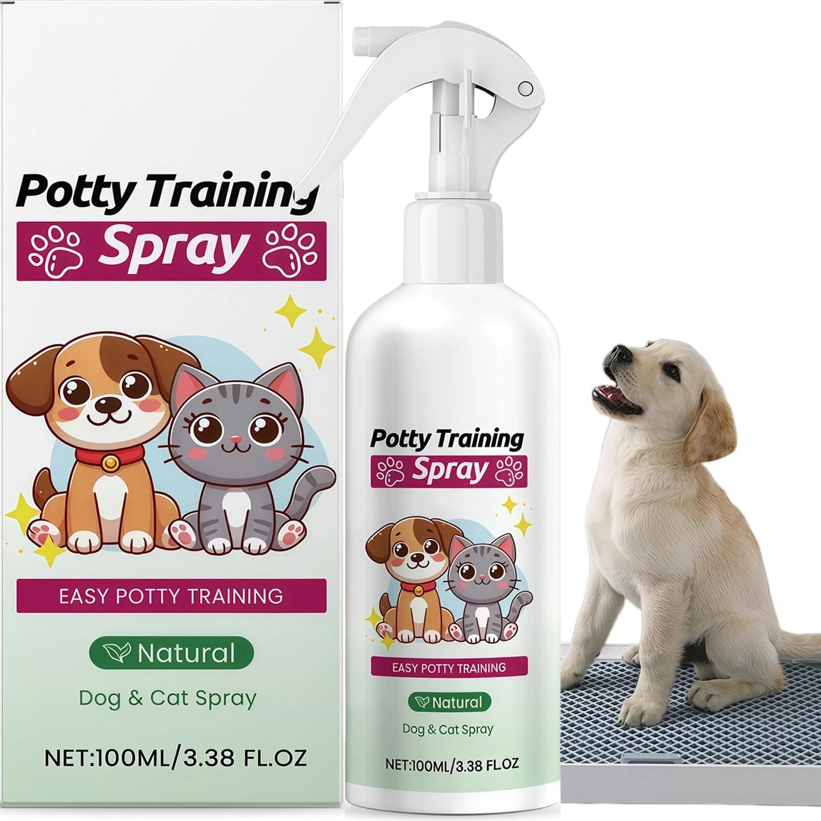Taysweet 100ml Pup/Py Potty Training for Dogs, Puppy Toilet Inducer, Mild Formula Guides Pets to Fixed Toilet Spot, Indoor Training Aid for Daily Puppy Habit Guidance