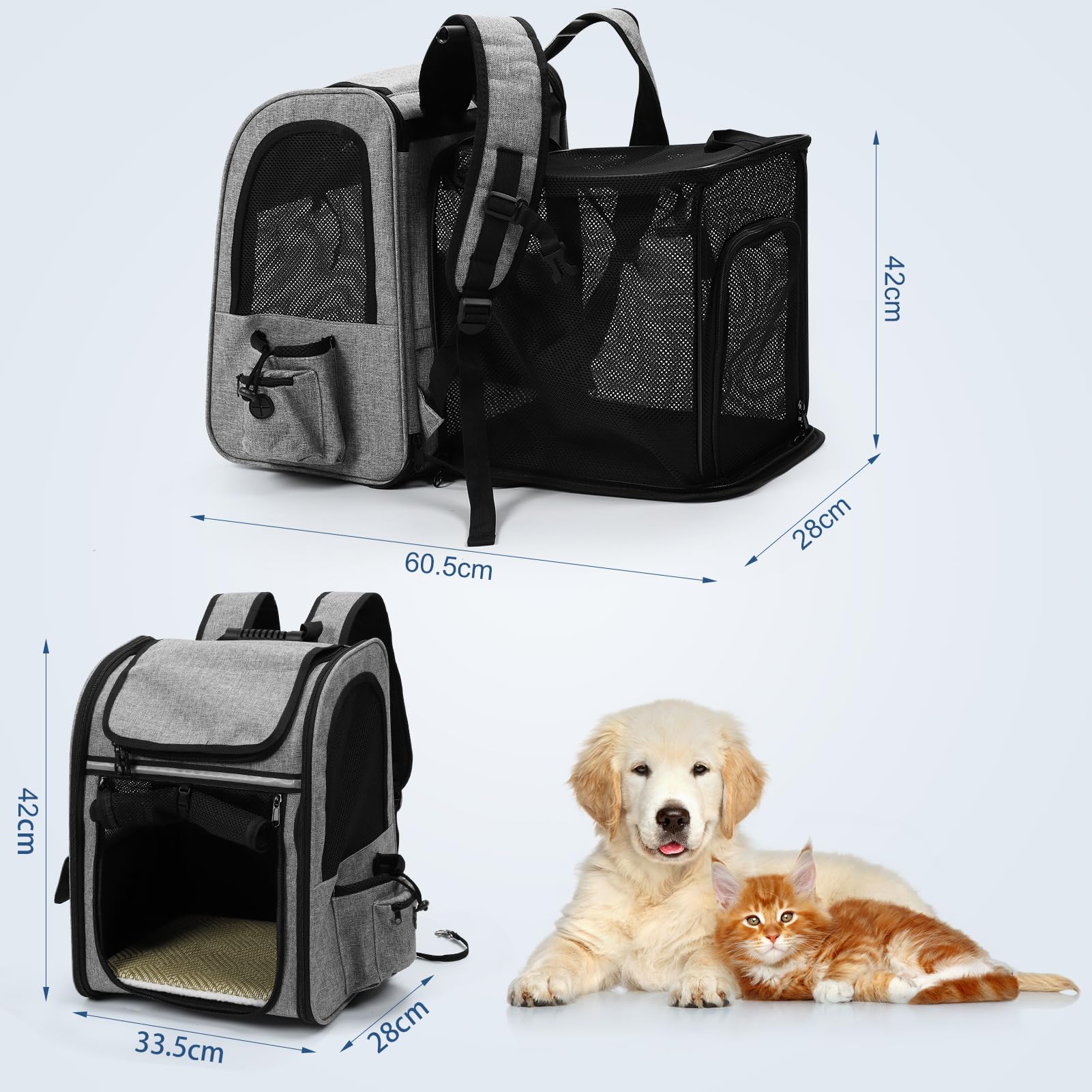 Rucksack Für Hunde Morpilot Katzenrucksack, Hunderucksack Für Katzen Und  Hunde Welpen, Atmungsaktive Und Faltbare Haustier Rucksack Mit  Transparentes Fenster Und Anti-offener Reißverschluss Hunde Rucksack, image size:1601x1601
