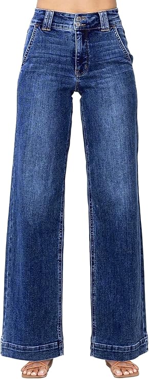 Astylish Jeans for Women Wide Leg High Waisted Stretchy Straight Leg Jean Baggy Trendy 2025 Denim Pants with Slanted Pockets
