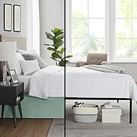 Vista 25 de Nestl - Falda plisada de cama de fácil ajuste, con caída a medida de 14 pulgadas, microfibra suave de doble cepillado, con calidad de hotel