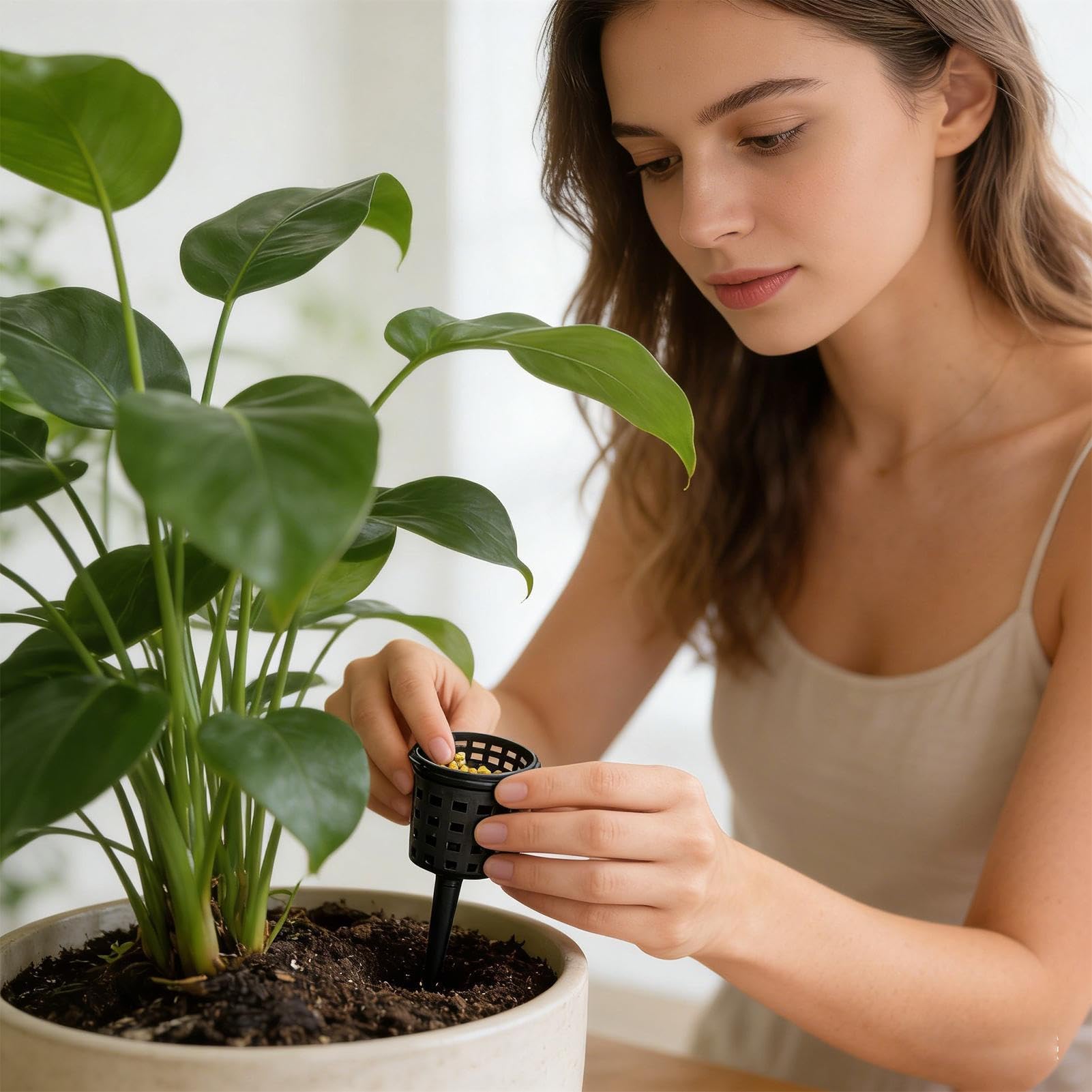 Dünger-Netzkörbe – 10 Stück Bonsai-Düngerbox | Tragbare Pflanz-Ernährungsbecher | Slow Cups Mit Deckel Für Basilikumblumen, Drinnen Und Draußen, Gartenarbeit, Zuhause, Terrasse, Hinterhof