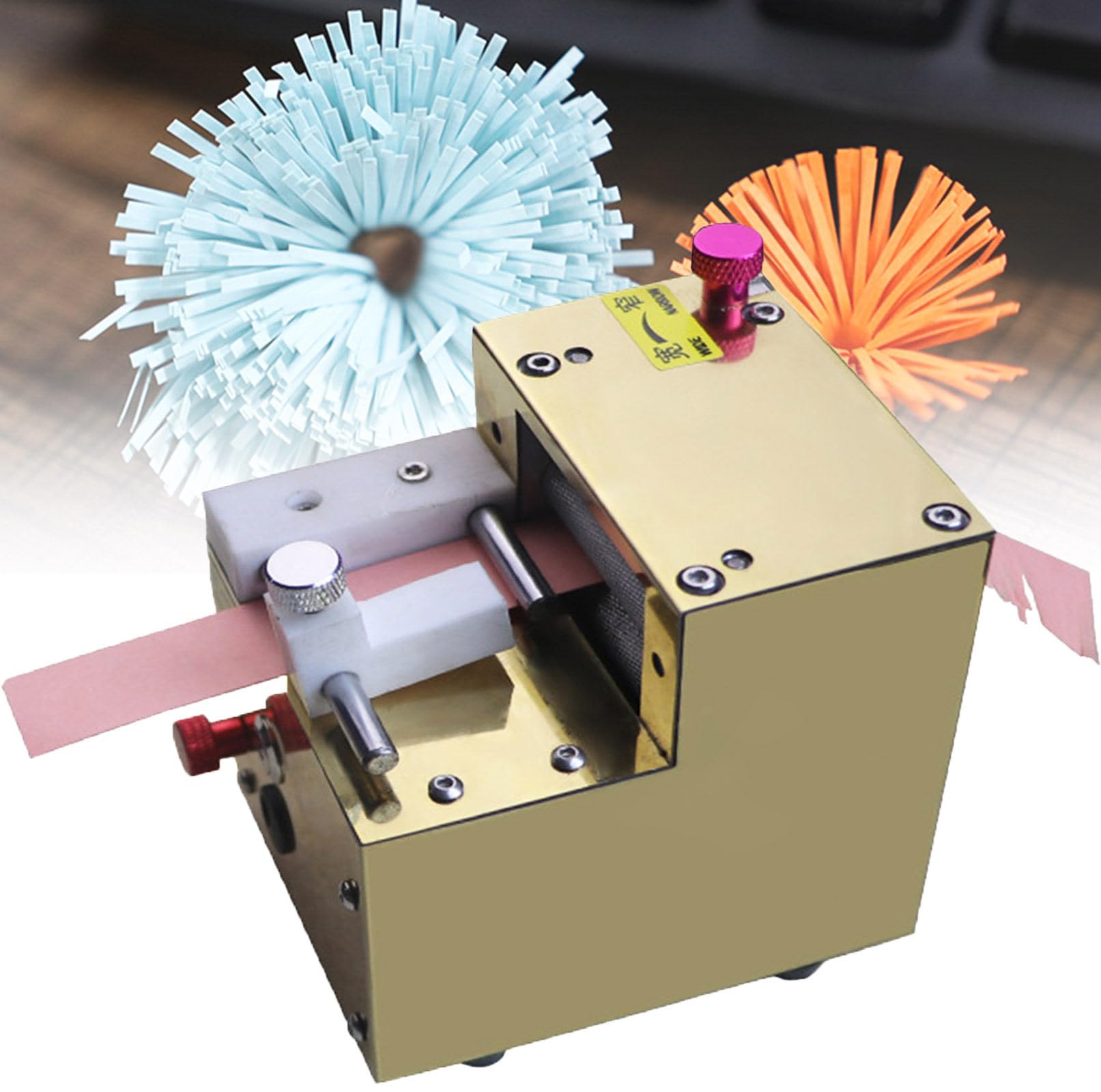 AYCDL Electric Paper Quilling Machine DIY Paper Art Tassel Machine Handmade Color Paper Cutting Roll Machine Paper Flower Making Tools
