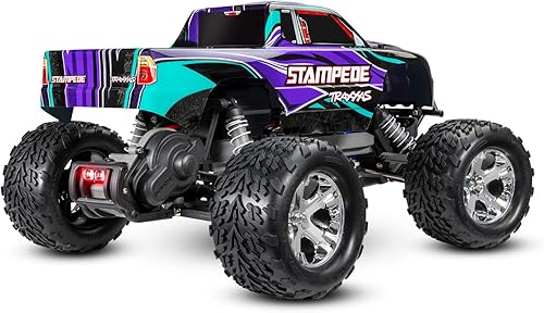 Miniatura 2 de Traxxas Stampede Camión monstruo a escala 110 Listo para Race con sistema de radio TQ de 24 GHz XL-5 ESC FWDrev y luces LED Incluye batería y