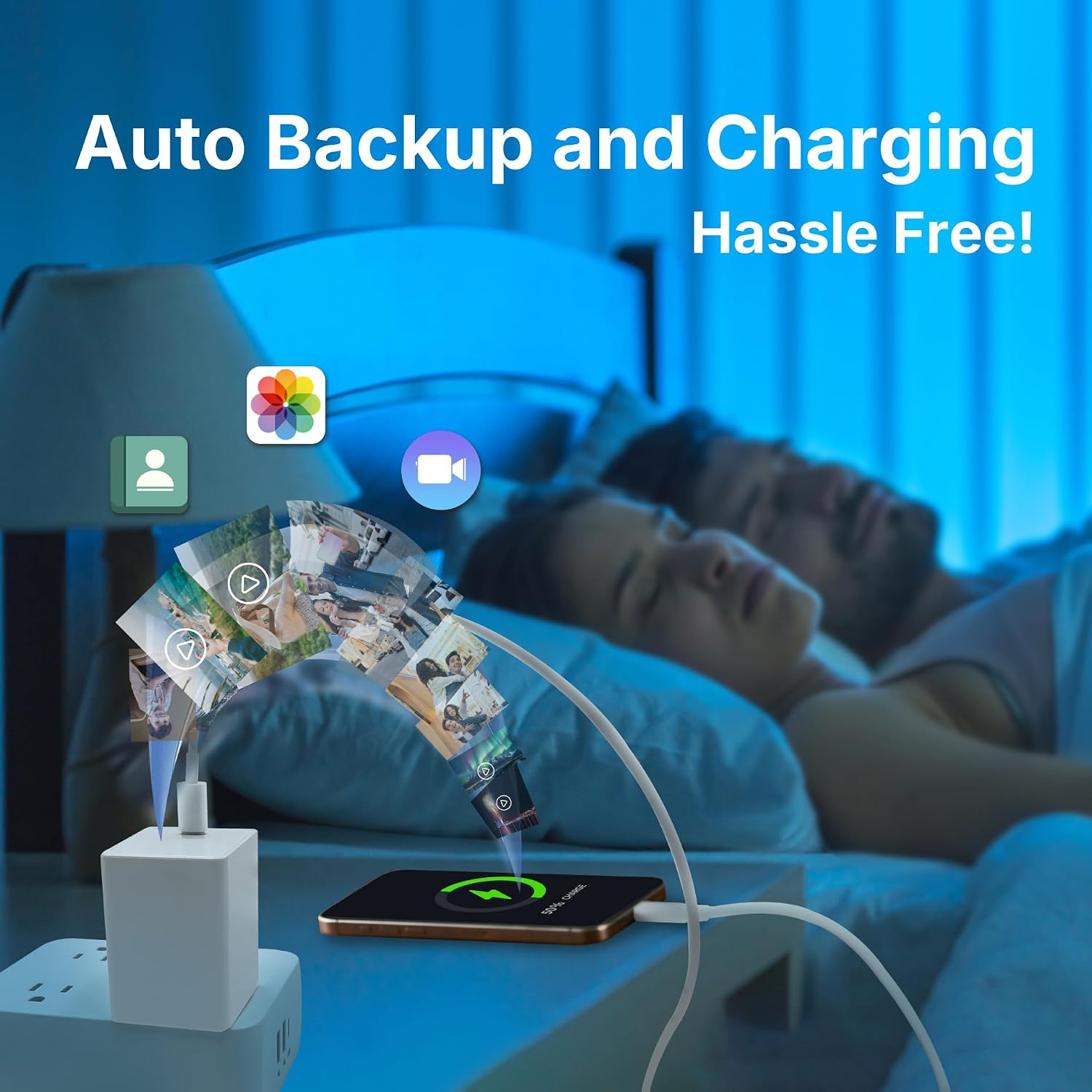 USB-C Charger iPhone Flash Drive: 65W Fast Charging, 256GB Apple MFi Certified for iPad, Android, Laptop, MacBook, Backup Storage, External Memory, PD Power Adapter, iXCharger