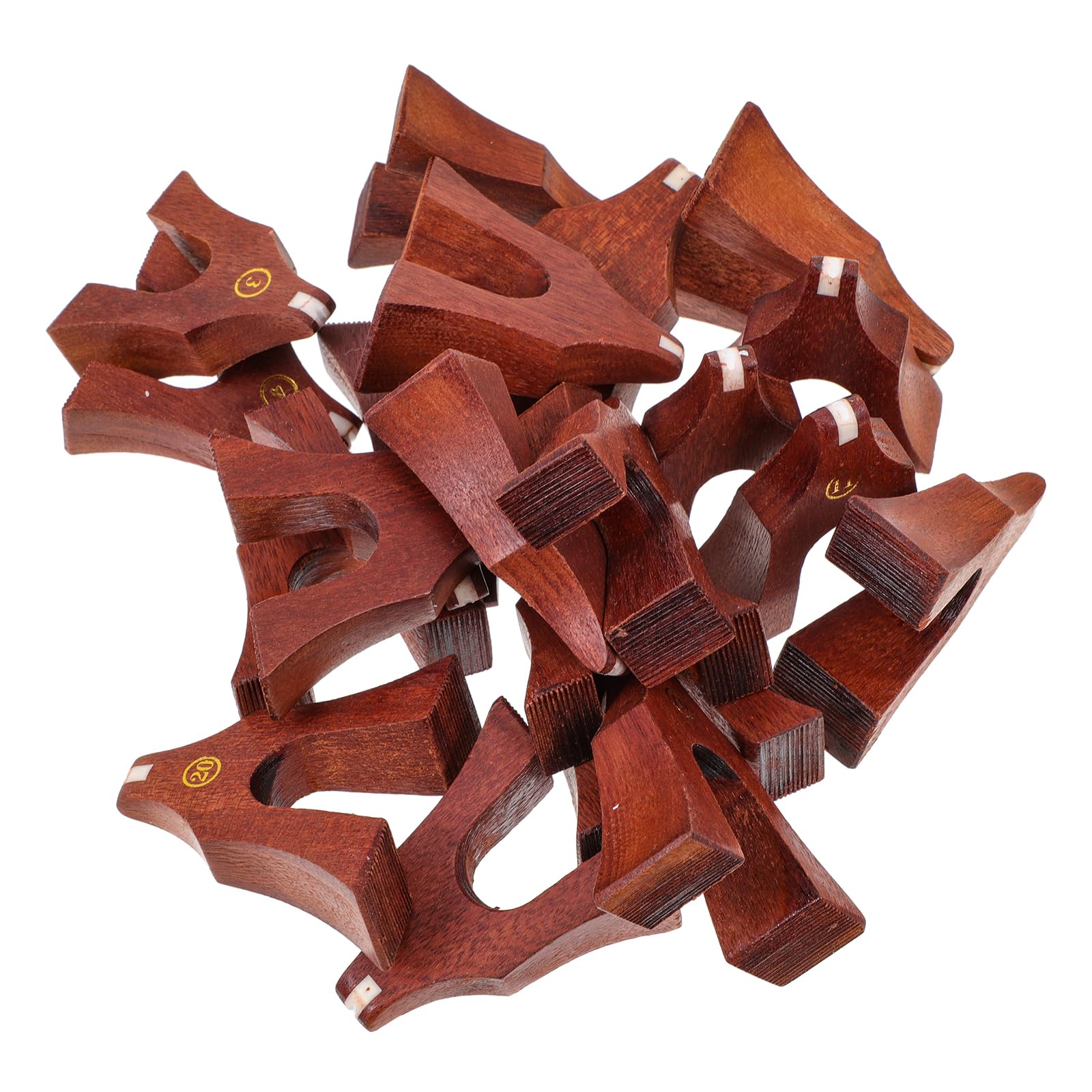 Abaodam 21pcs Light Brown Guzheng Bridges Support Pillars and Installation Accessories for Chinese Zither and Guzheng Instruments - Image 9