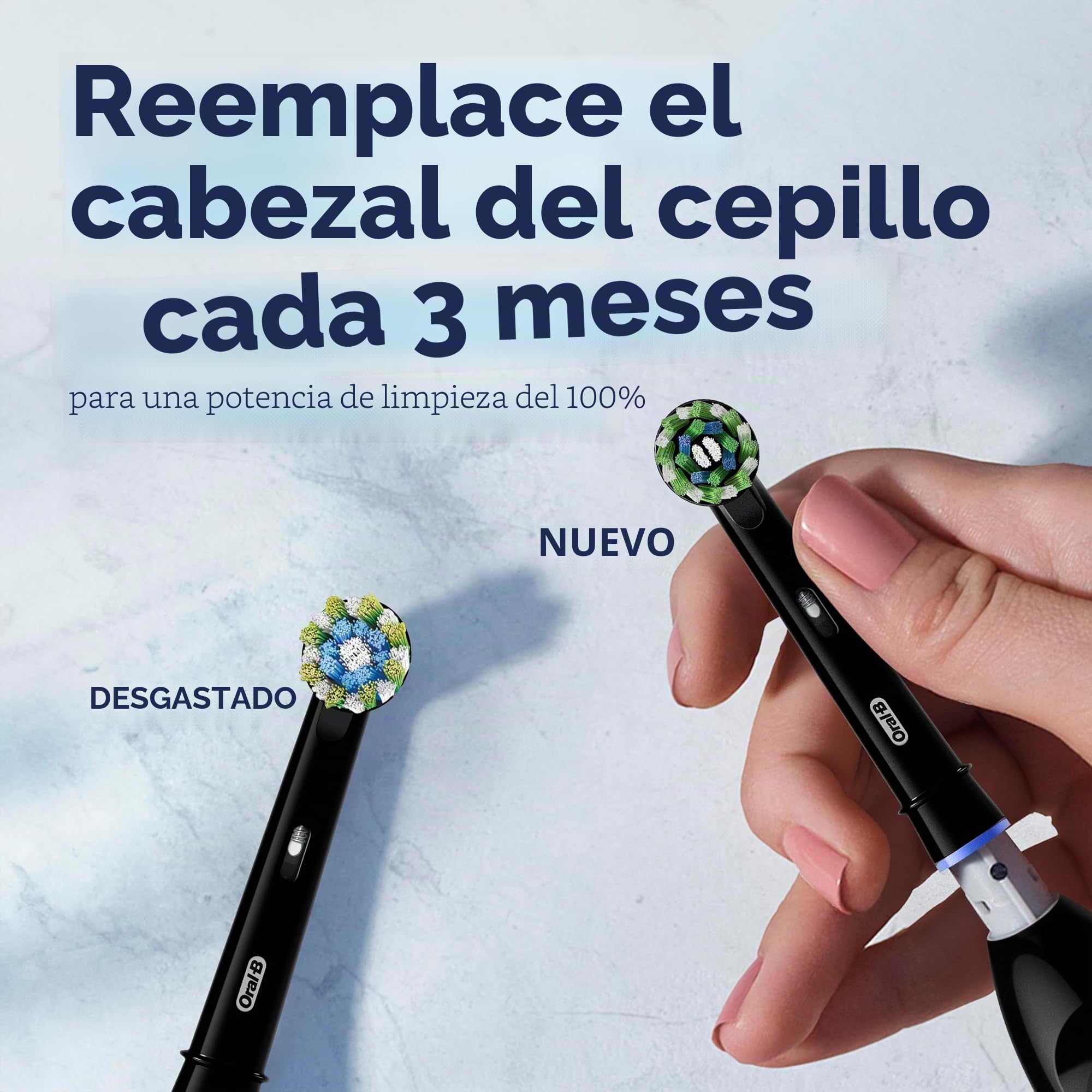 Oral-B Pro 100 CrossAction - Cepillo de dientes (funciona con pilas, 1 unidad), color negro