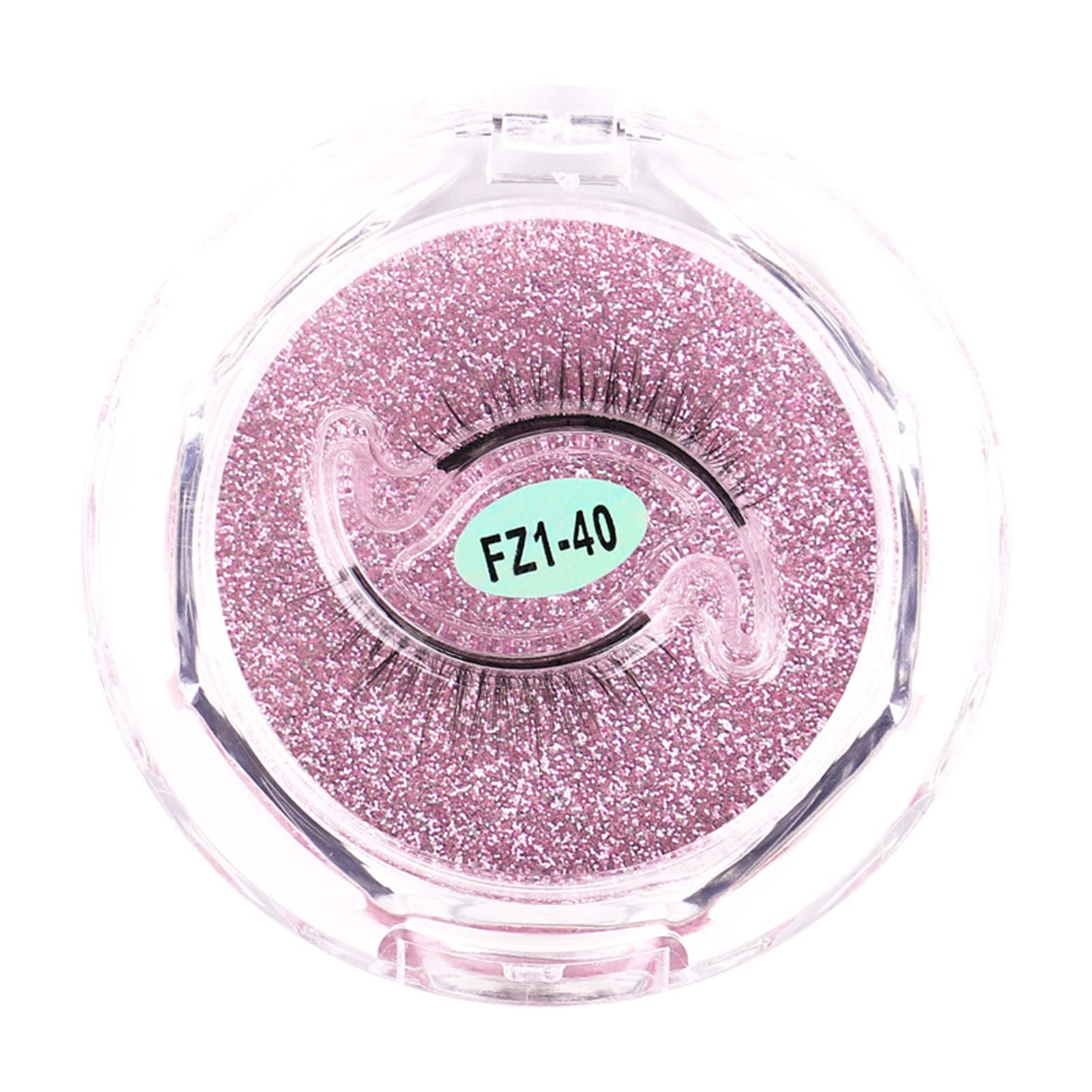 shlutesoy 1 Pair False Lash Recycled Sticky Curly Natural Multiple Reversible Indicant Free False Eye Lashes for 5