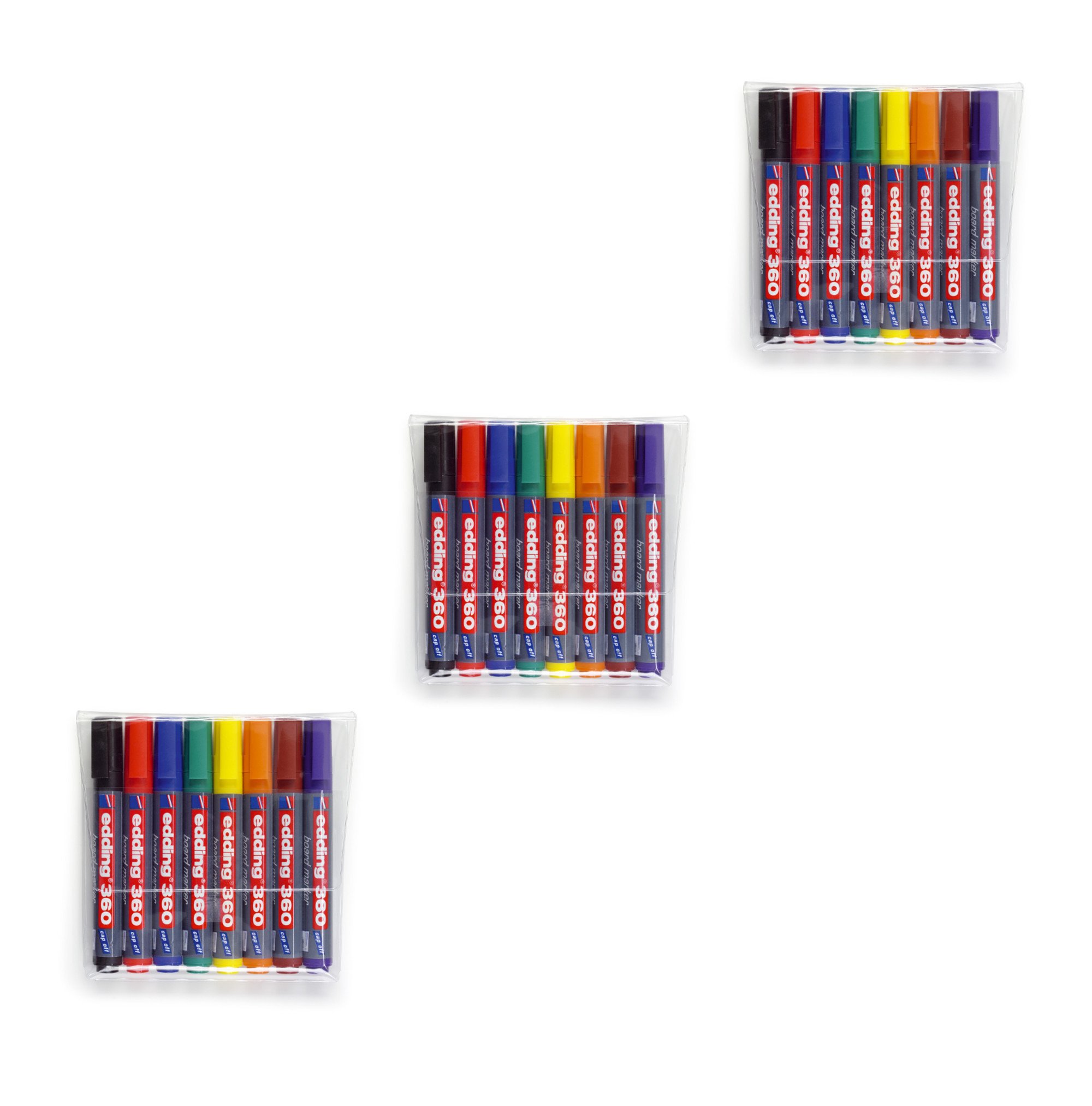 edding 4-360-4 Rotuladores recargables, 1,5-3 mm, surtidos (3 unidades, juego de 8)
