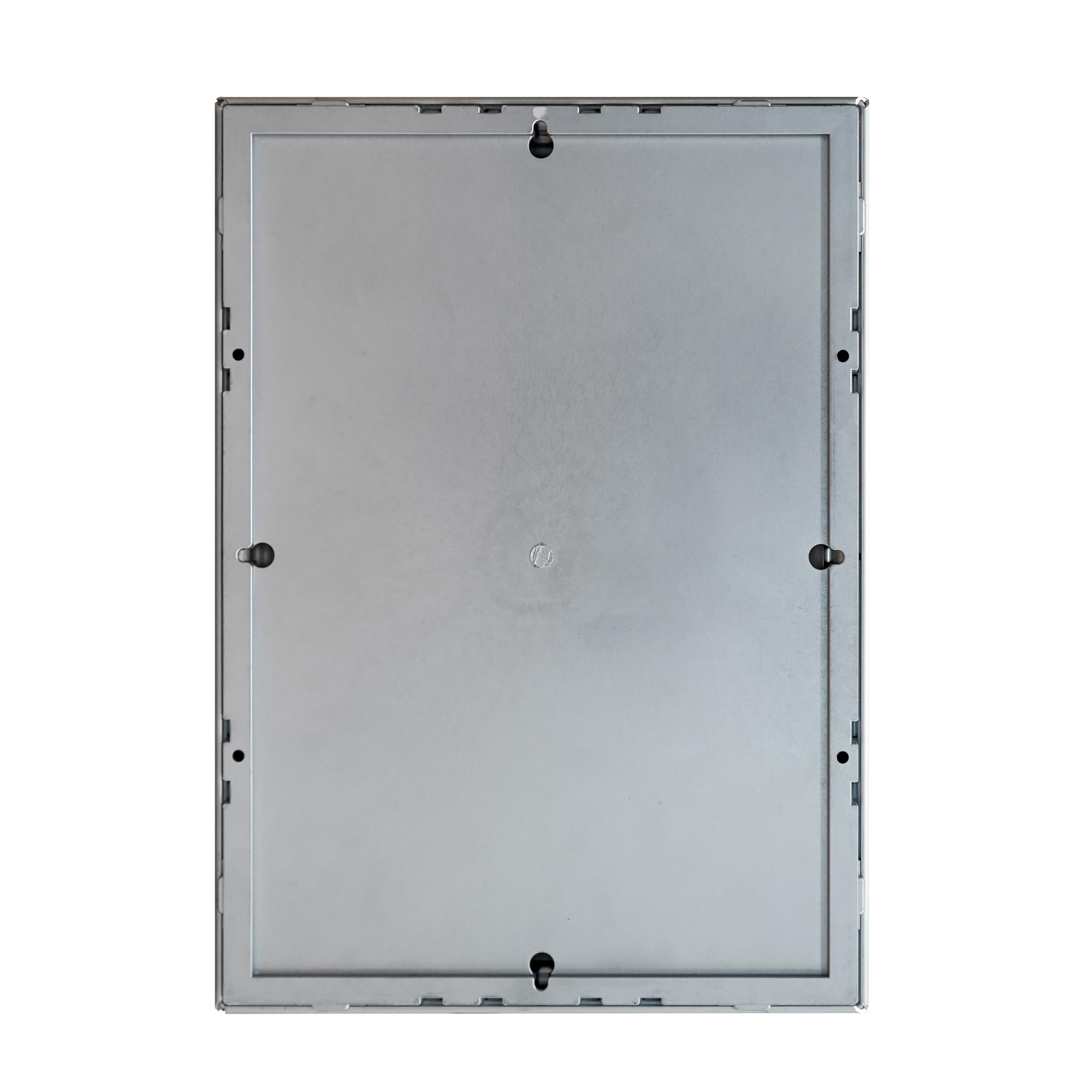 Europel Cornice a Scatto A4 Argento – Confezione 10 pz, alluminio anodizzato 25mm, angoli a 45°, foglio antiriflesso PET, kit fissaggio incluso, per negozio e ufficio