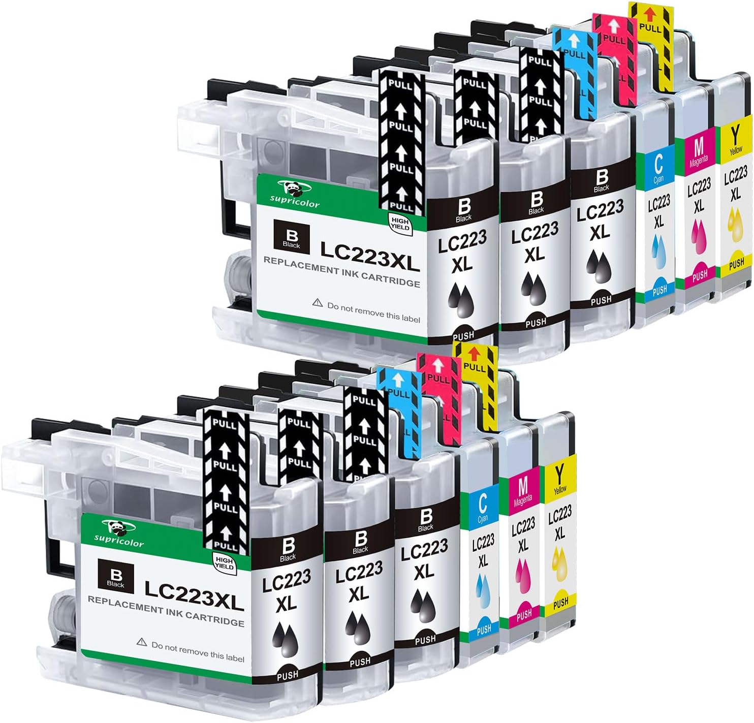 D&C 5X Cartouches D'encre Pour Brother LC-221 LC-223 Compatible Pour