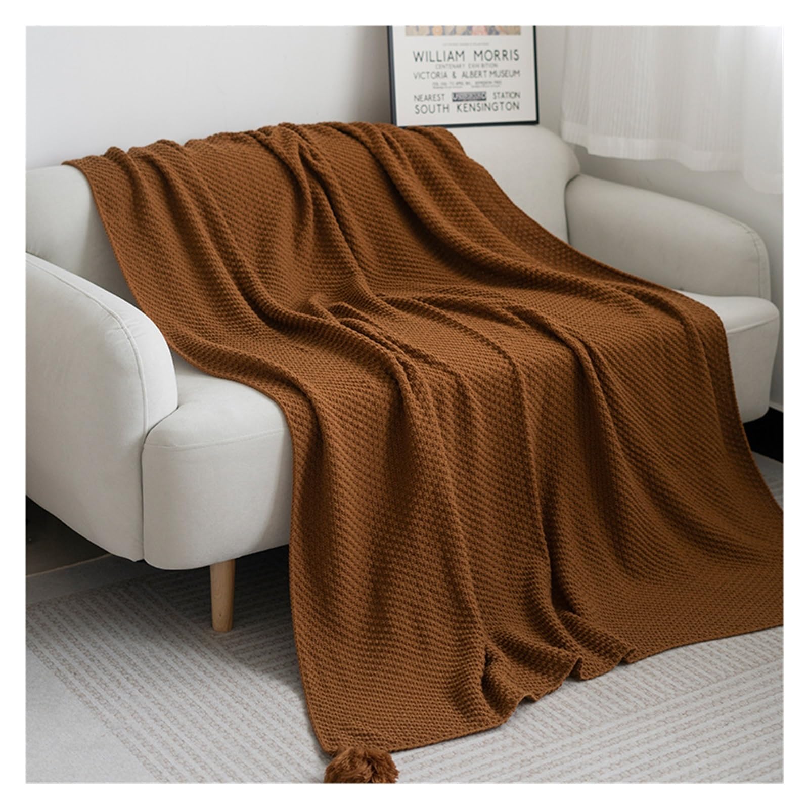 Couverture de canapé contre le froid de la climatisation au bureau