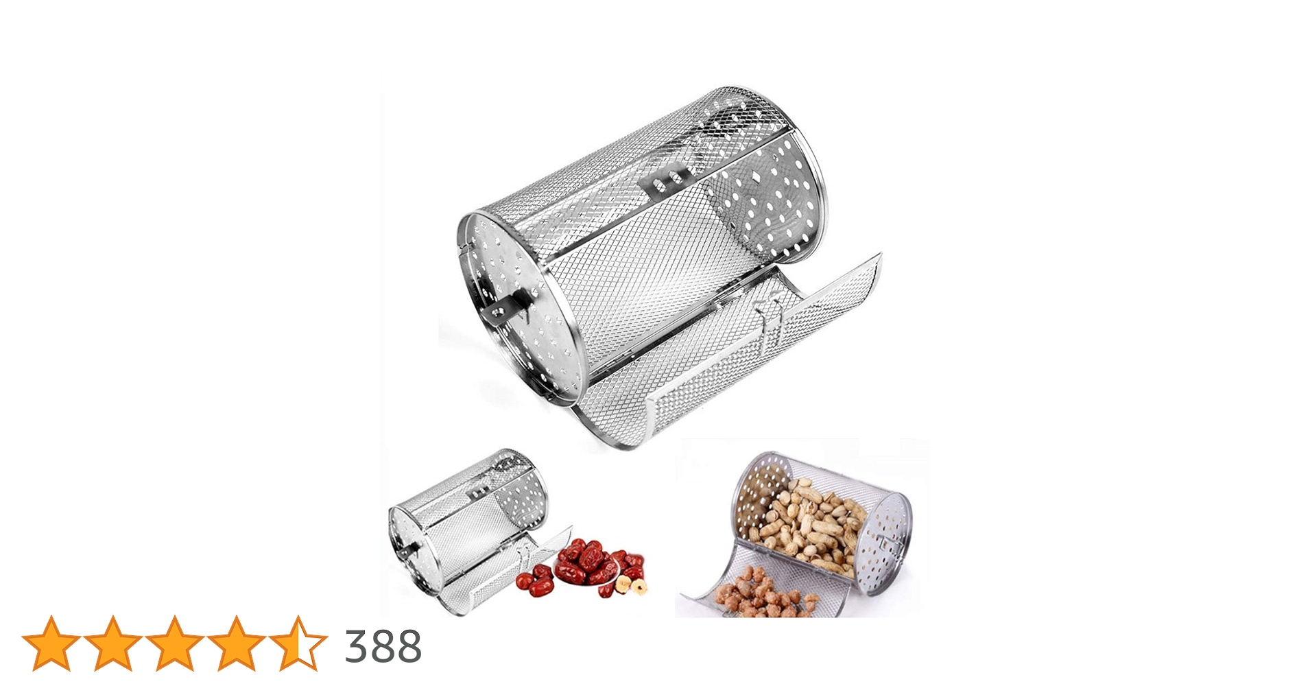 Stainless Steel Rotisserie Grill Roaster Drum Oven Basket For Roast Baking Peanut Dried Nut Coffee Beans Bbq