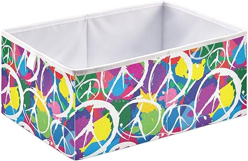 Ollabaky Cubo de almacenamiento de girasoles, cesta de almacenamiento plegable de tela, caja organizadora de tela con asa para armarios, estantes, disponible en Yaxa Mexico