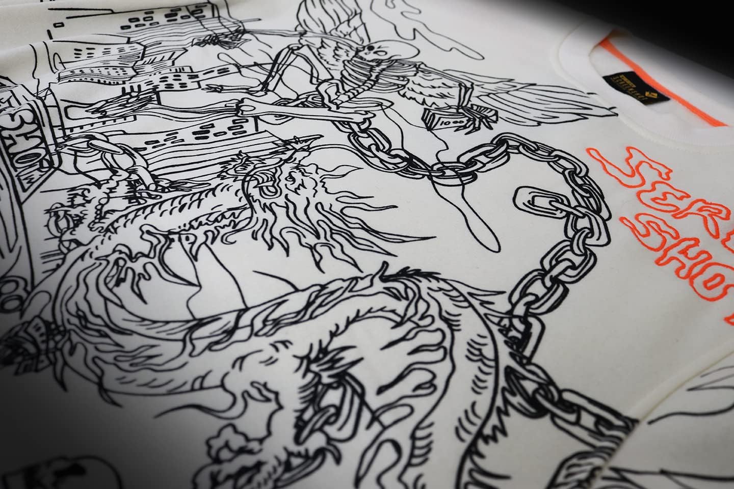 SCREENSHOT Mens Urban NYC Graffiti Hip Hop Fleece Pullover Active Fashion Crew Neck Sweatshirt Top - Image 3