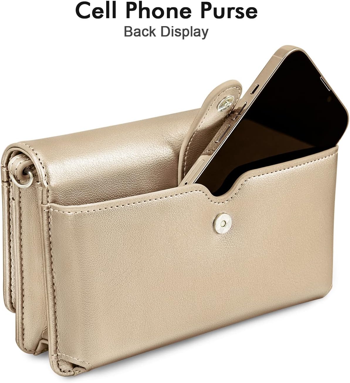 nuoku Crossbody Bag for Women Cellphone Little Purse with Credit Card Slots Lightweight Leather Wristlet Wallet | Cellphone, Little Purse, Lightweight - Image 7