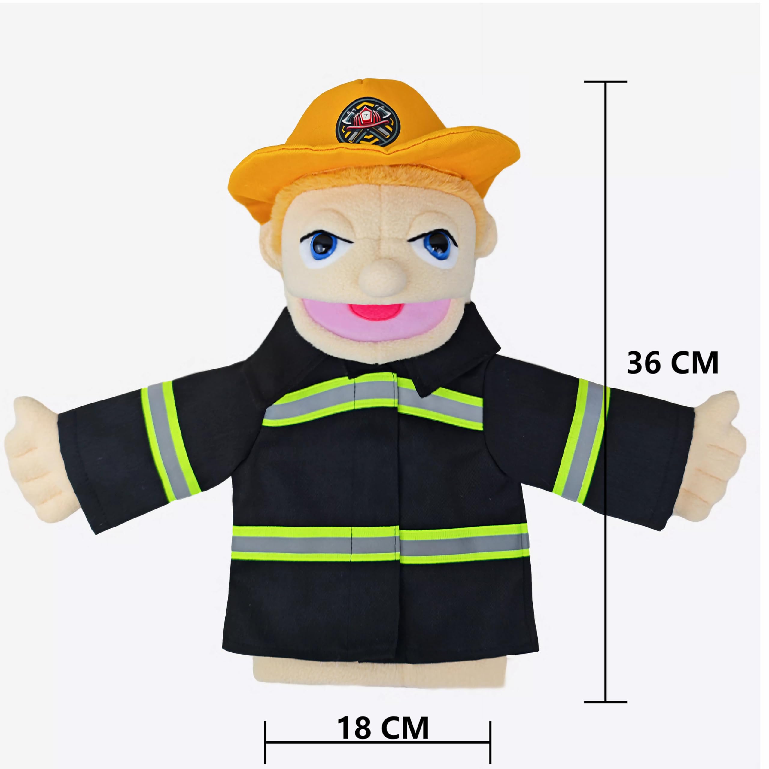 LOMTRATS Theater Hand Puppets for kids,Includes Teacher, policeman, farmer, pirate, detective - Image 2