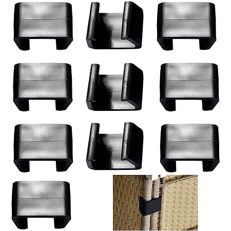Besttoolifes Rattan-Möbel-Clips 10 Stück - Schwarze Verbinder Für Gartenmöbel
