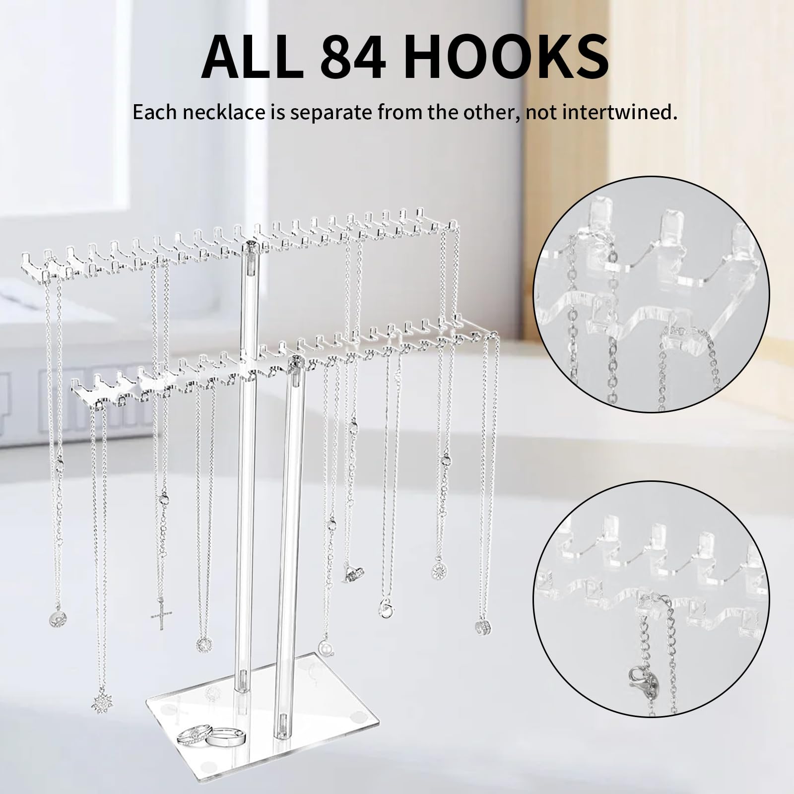 Lot De 50 Porte-clés Rectangulaires En Acrylique Transparent