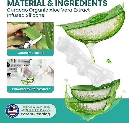 Miniatura 4 de Welnove Separadores de dedos  8 separadores de dedos para mujeres y hombres  Restaurando los dedos de los pies a su forma original  Esparcidores de